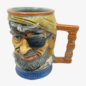 Vintage Capodimonte Ceramic Pirate Mug From Italy
