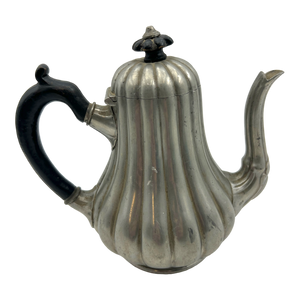 Antique Victorian Pewter Teapot Circa 1870's