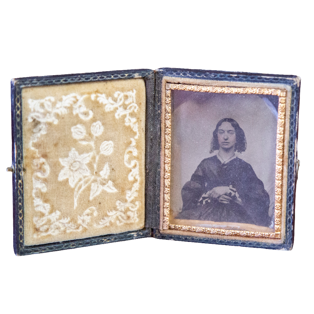 Antique Framed Ambrotype of Young Woman