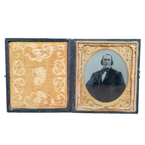 Antique Framed Ambrotype of Large Man