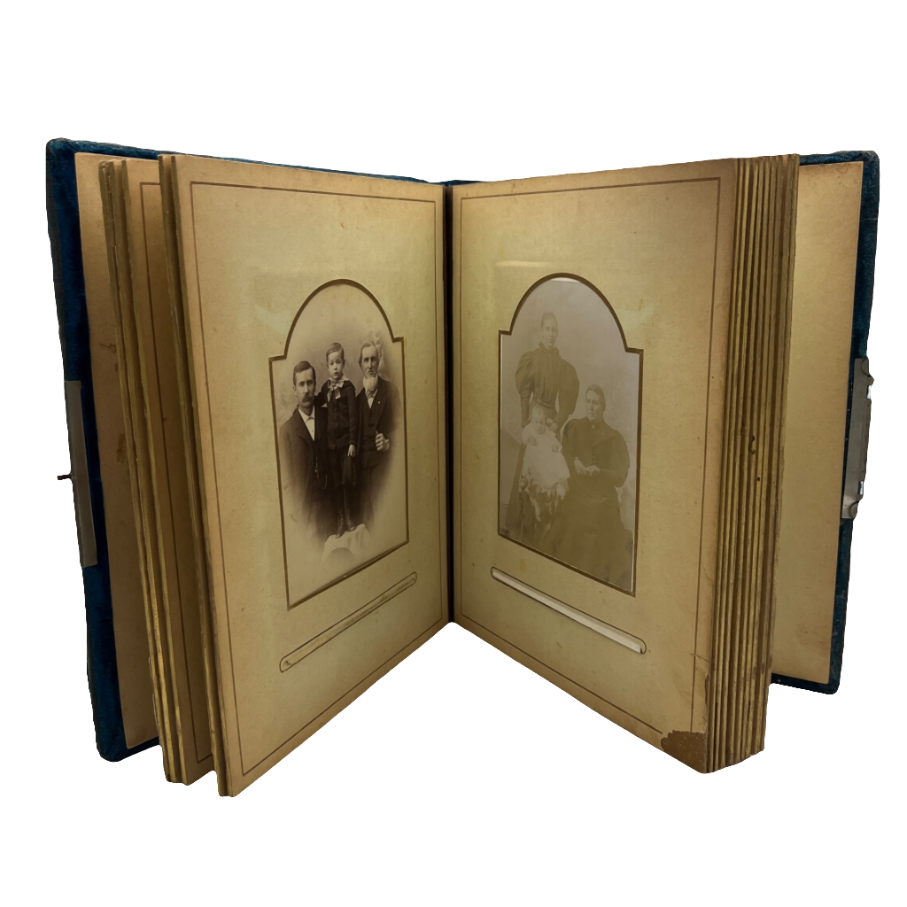 Antique Victorian Photo Album +27 Antique Photos Included