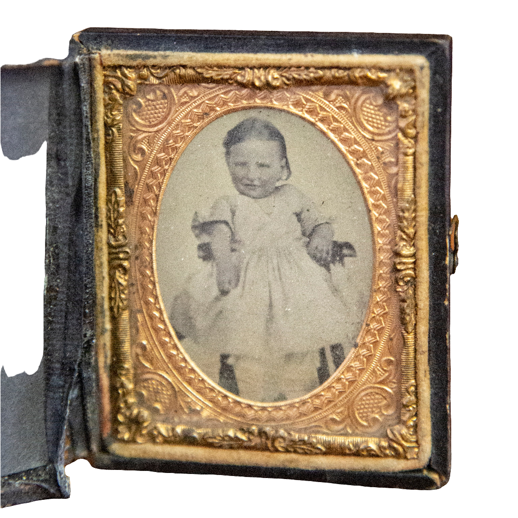 Antique Framed Ambrotype of Infant