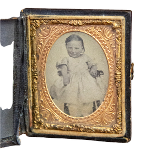 Antique Framed Ambrotype of Infant