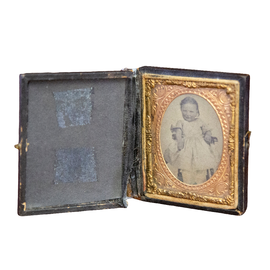 Antique Framed Ambrotype of Infant