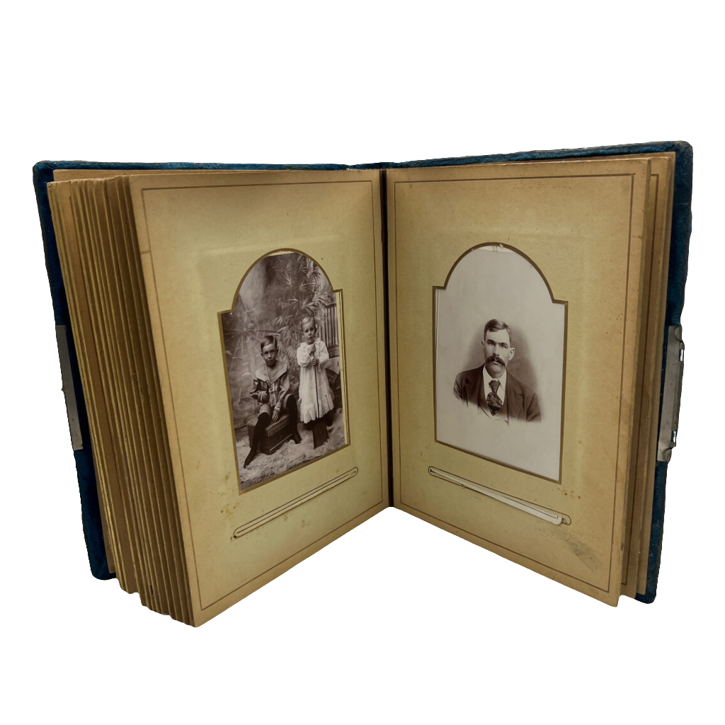 Antique Victorian Photo Album +27 Antique Photos Included