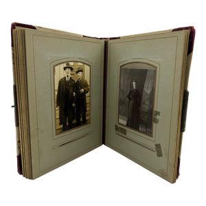 Antique Celluloid Victorian Photo Album +35 Antique Photos Included