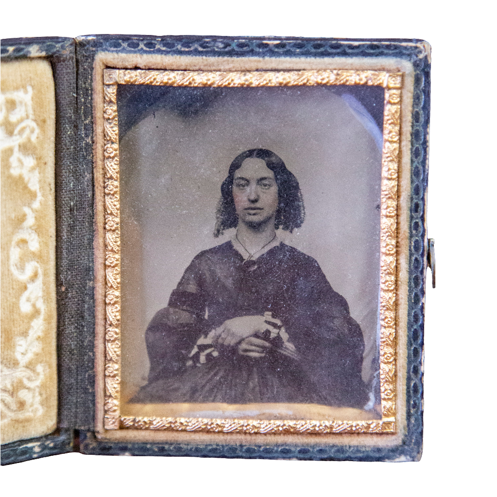 Antique Framed Ambrotype of Young Woman