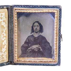 Antique Framed Ambrotype of Young Woman