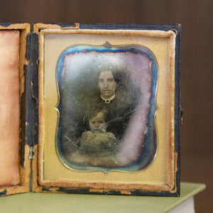 Antique Framed Daguerreotype Mother & Child