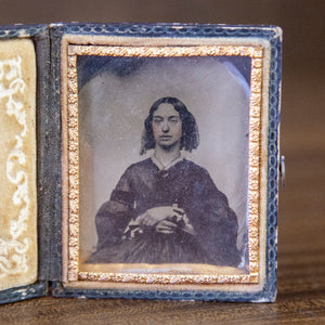 Antique Framed Ambrotype of Young Woman