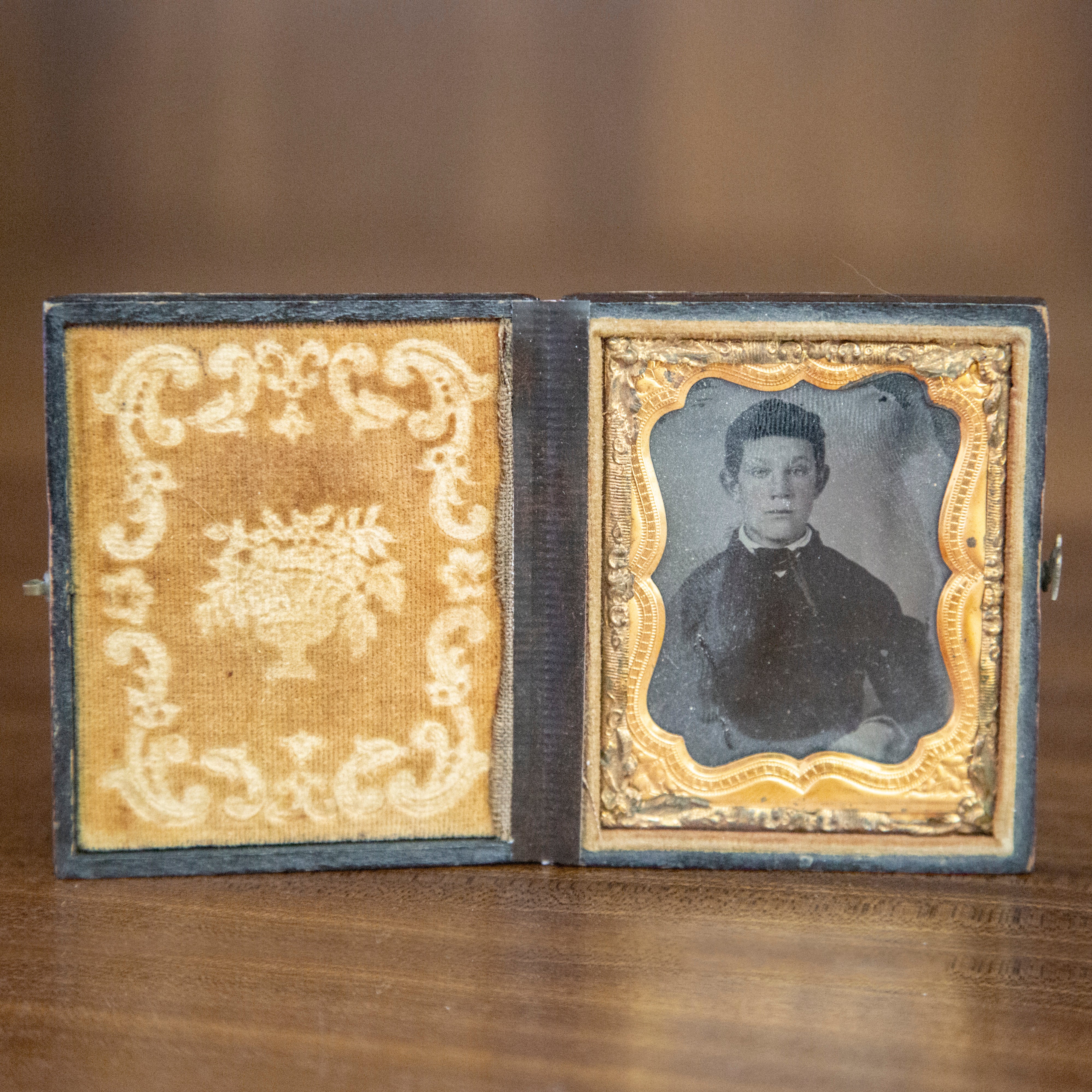 Antique Framed Ambrotype of Young Boy
