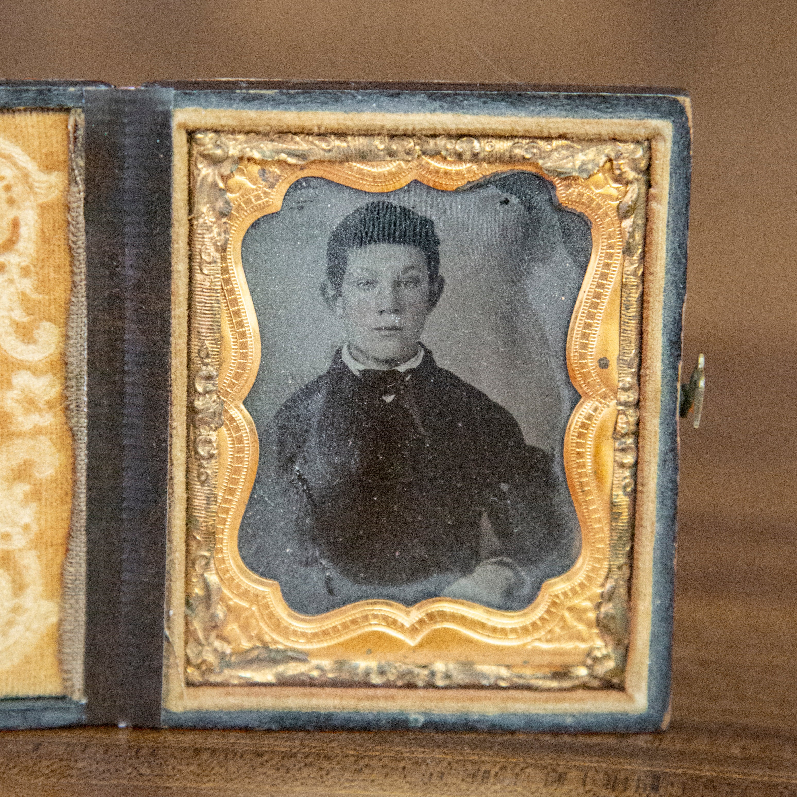 Antique Framed Ambrotype of Young Boy