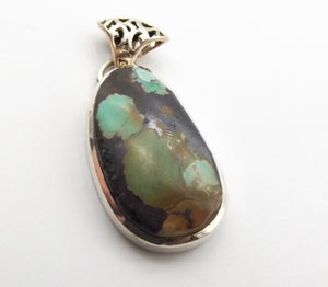 Sterling Silver Turquoise Cabochon Pendant