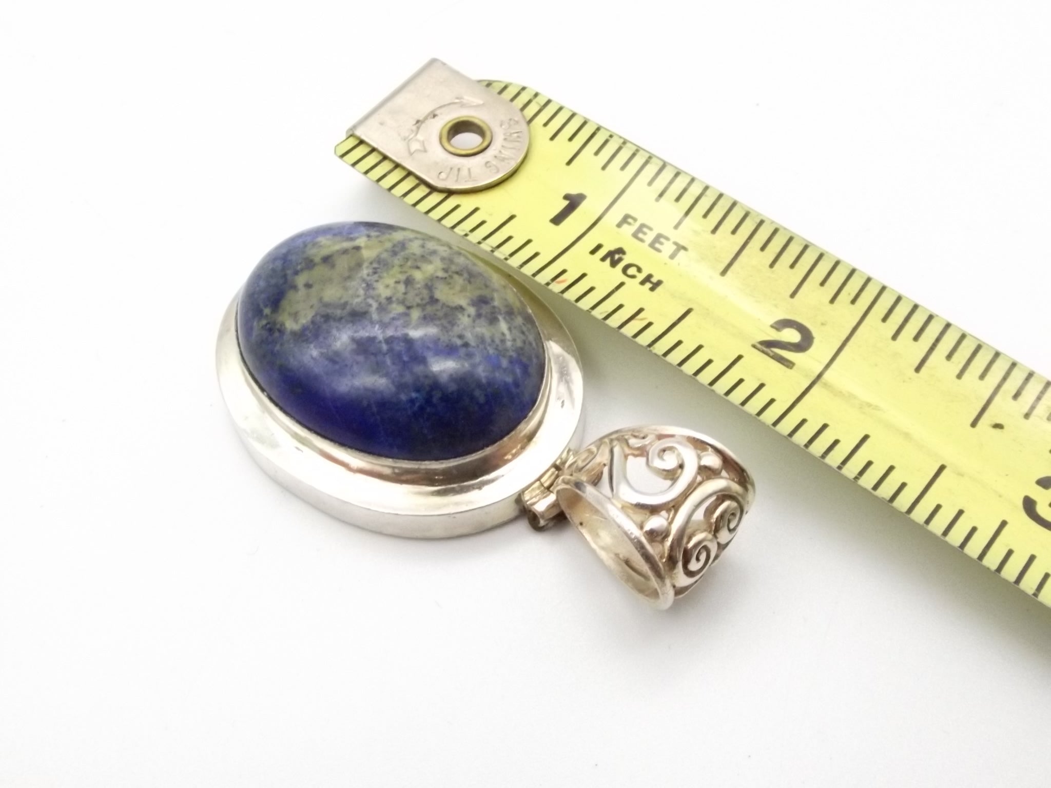 Sterling Silver Lapis Lazuli Cabochon Pendant