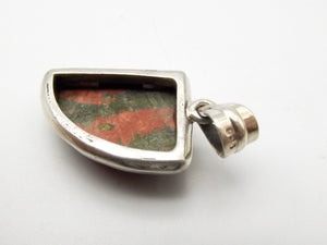 Sterling Silver Unakite Cabochon Pendant