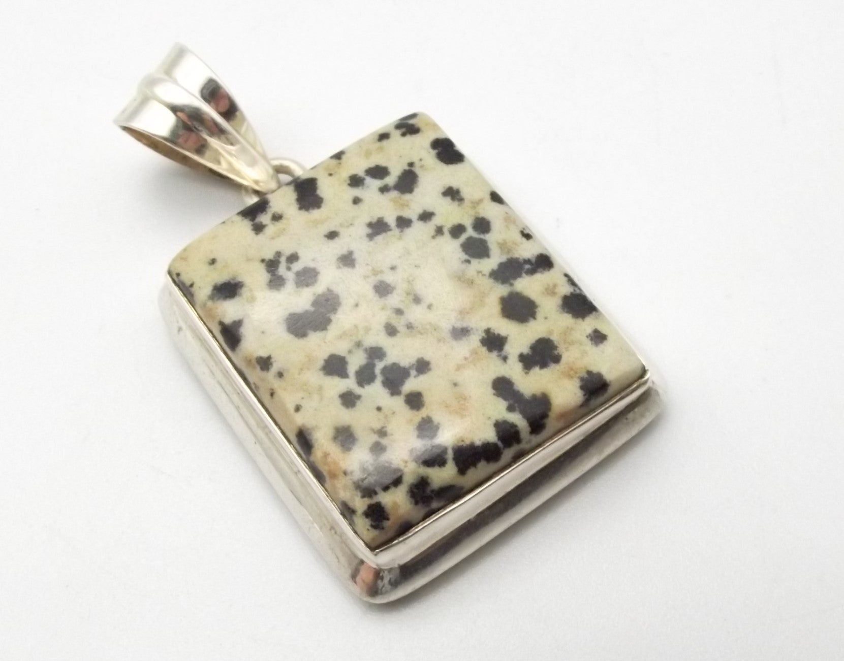 Sterling Silver Dalmatian Jasper Pendant