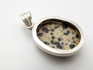 Sterling Silver Dalmatian Jasper Pendant