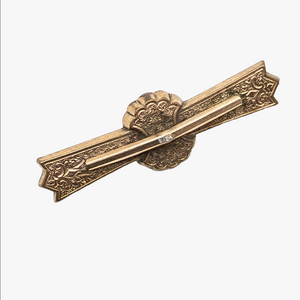 Antique Victorian Gold Filled Scrollwork Brooch