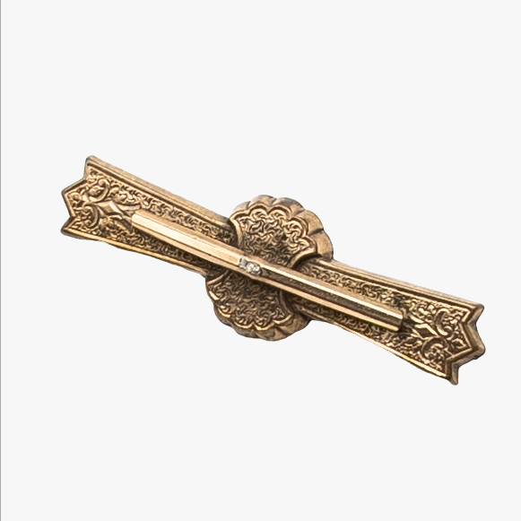 Antique Victorian Gold Filled Scrollwork Brooch
