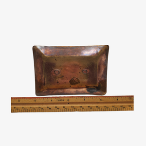 Antique Arts & Crafts Silver & Copper Matchbox Holder