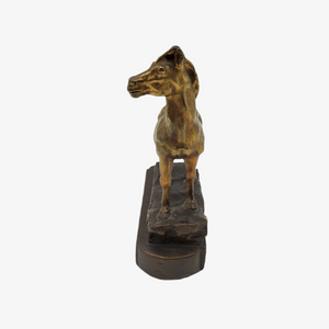 Vintage 1936 Bronze Horse Bookend