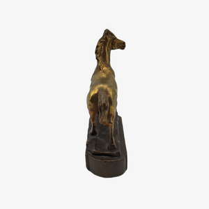 Vintage 1936 Bronze Horse Bookend