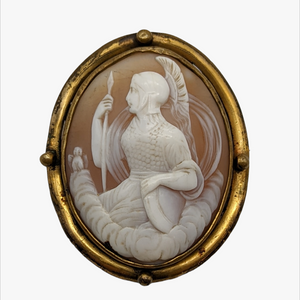 Antique Victorian Greek Mythology Athena Brooch