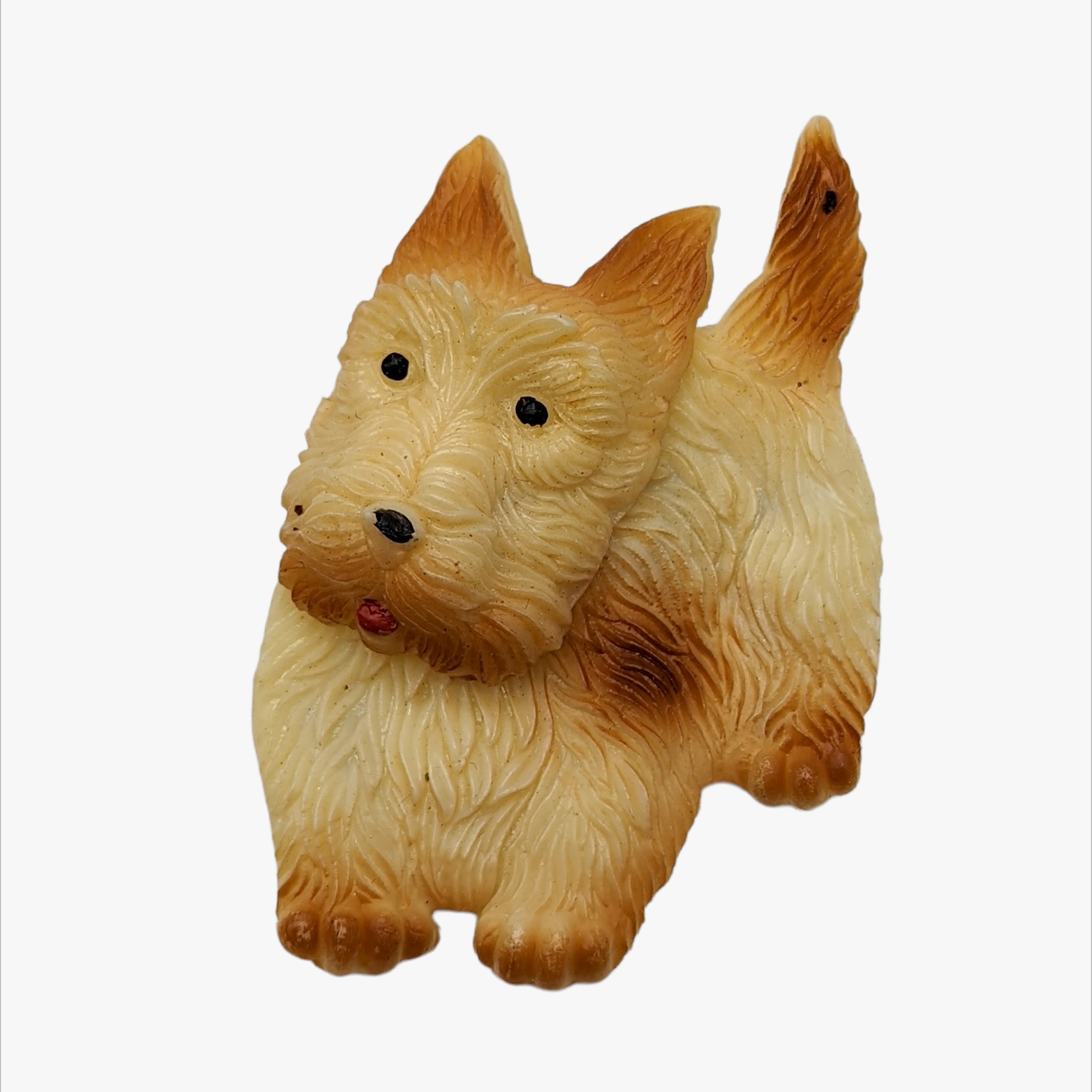 Vintage Celluloid Scottie Dog Brooch Moving Head