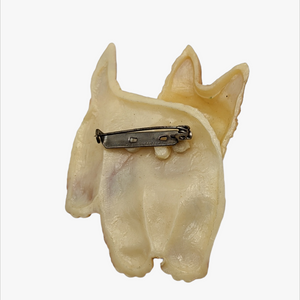 Vintage Celluloid Scottie Dog Brooch Moving Head