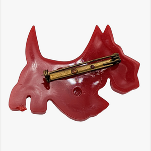 Vintage "Fakelite" Scottie Dog Brooch