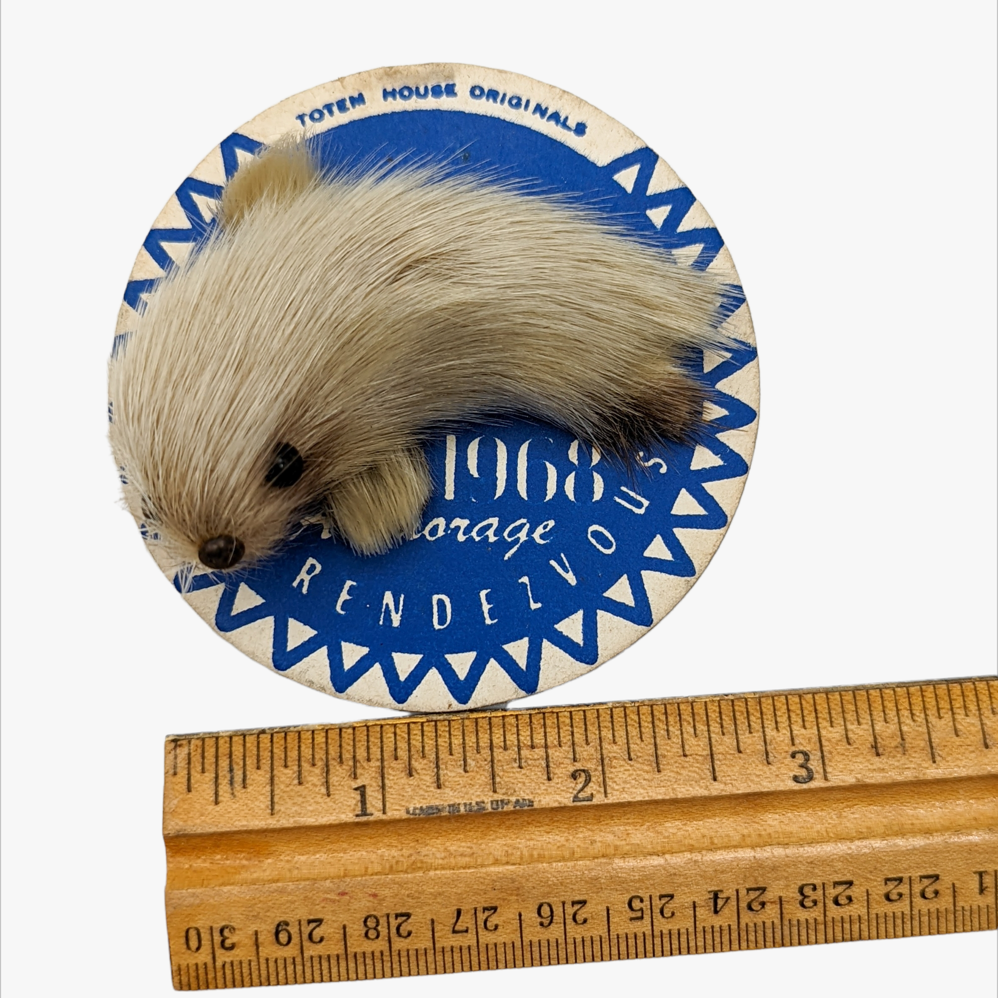 Vintage 1968 Alaska Fur Rendezvous Seal Badge Pin