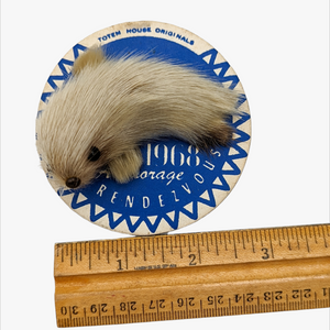 Vintage 1968 Alaska Fur Rendezvous Seal Badge Pin