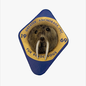 Vintage 1969 Alaska Fur Rendezvous Walrus Pin Badge