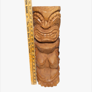 Vintage 20" Hand Carved Wood Tiki Statue