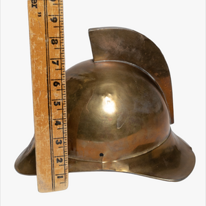 Antique 19th Century Brass Greek Fire Fighter Helmet