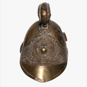 Antique 19th Century Brass Fire Brigade Helmet