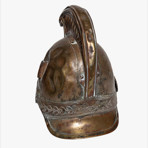 Antique 19th Century Brass Fire Brigade Helmet