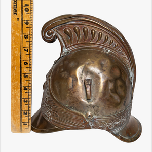 Antique 19th Century Brass Fire Brigade Helmet