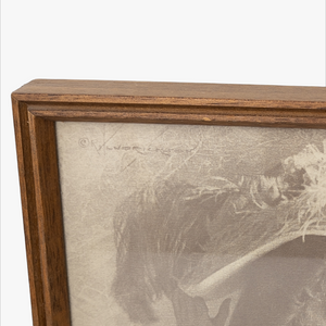 Vintage R Hendrickson Framed Photograph Nude Woman Posing
