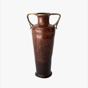 Antique Art Nouveau Enameled Copper Urn