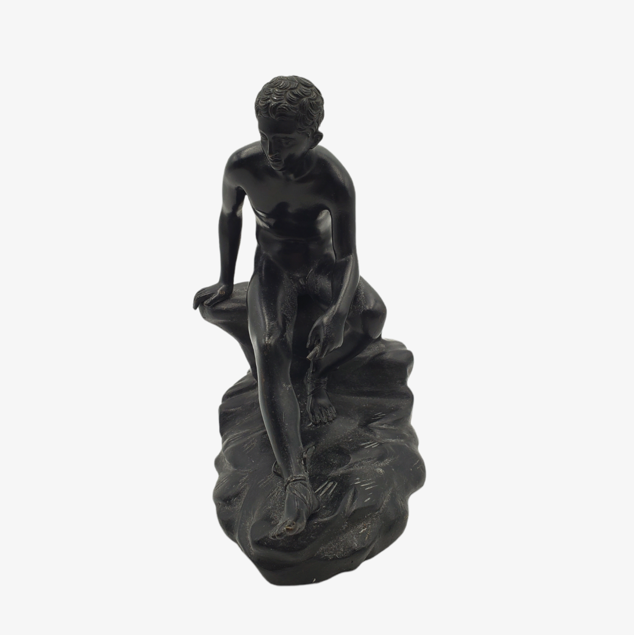 Vintage Bronze Seated Hermes Statue