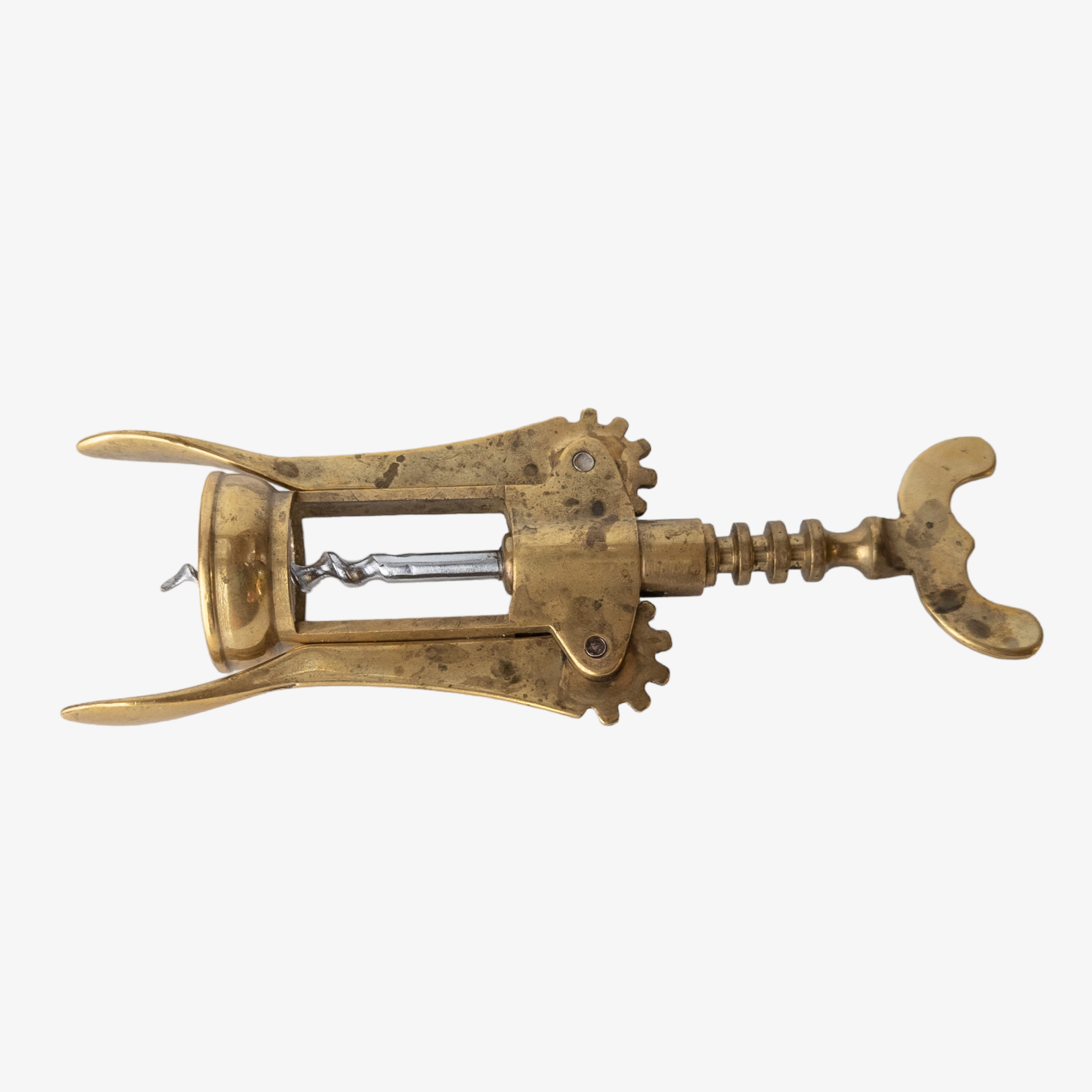 Vintage Italian Brass Swing Arm Corkscrew