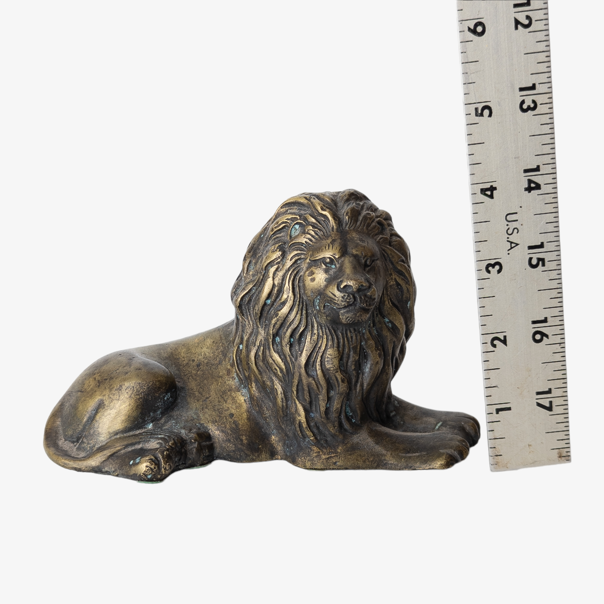 Vintage Bronze Lion Statuette