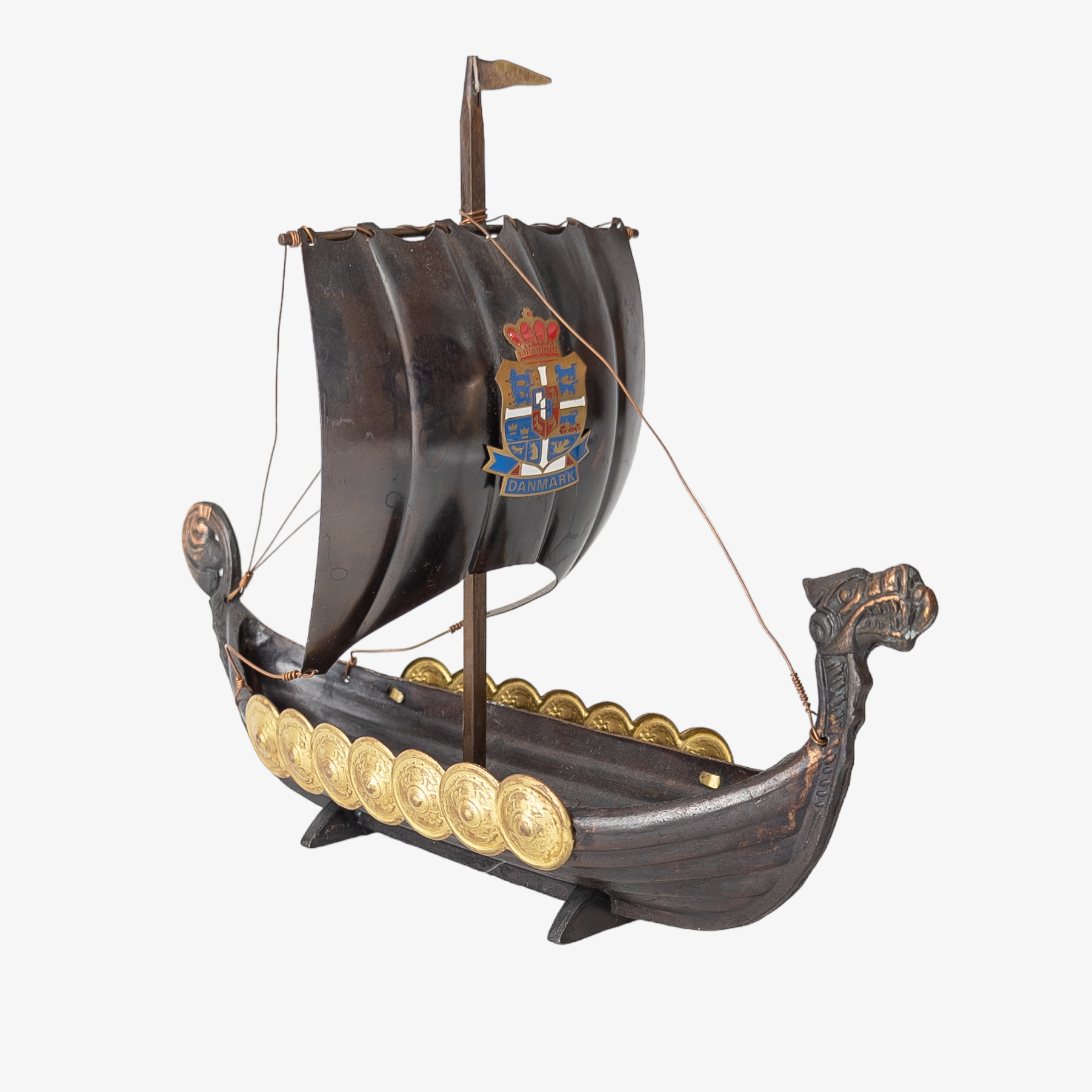 Mid-Century Danish Copper Viking Ship