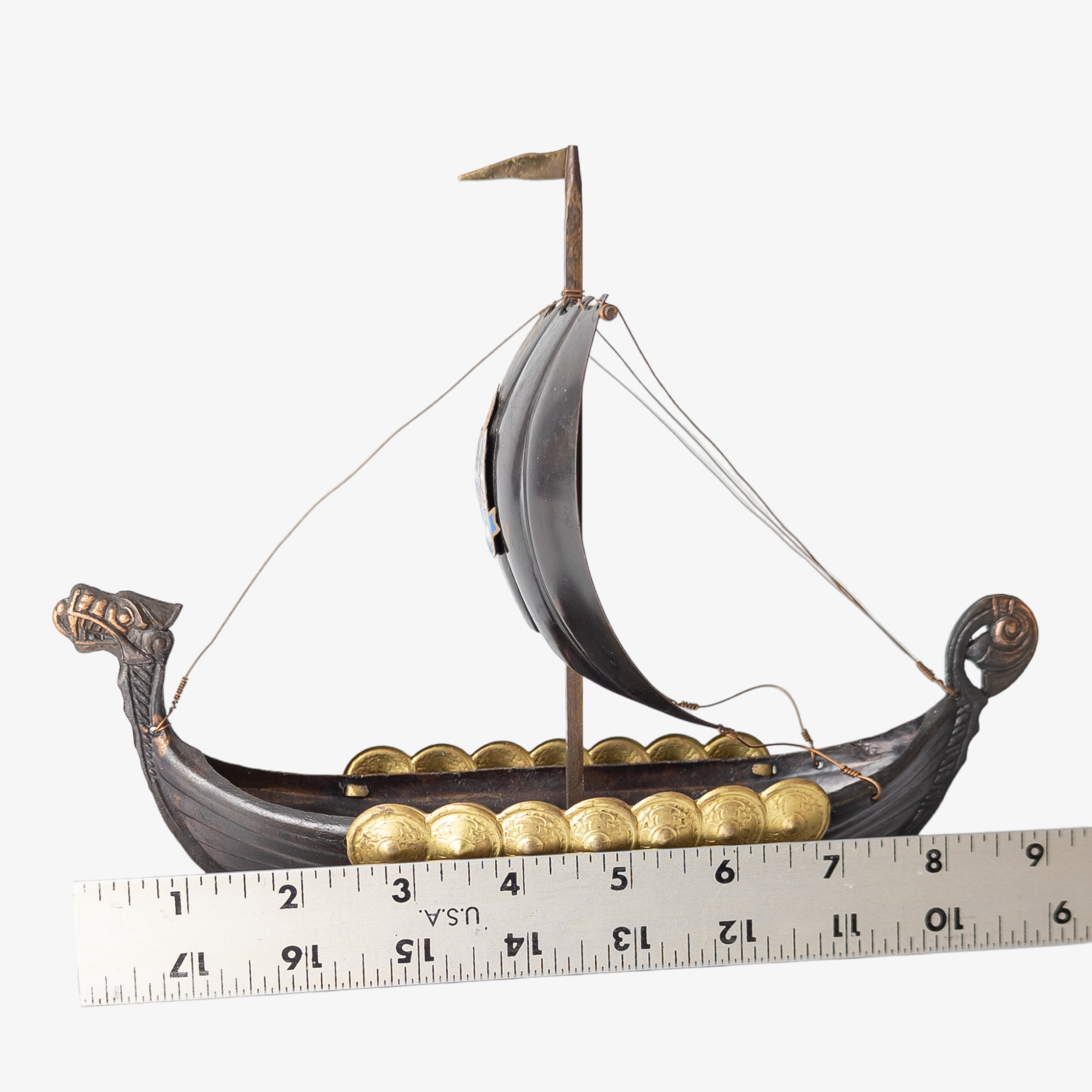 Mid-Century Danish Copper Viking Ship