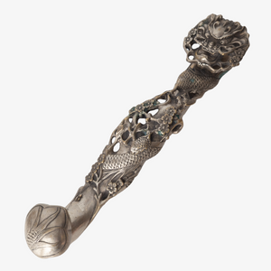 Chinese Bronze Dragon Ruyi Scepter