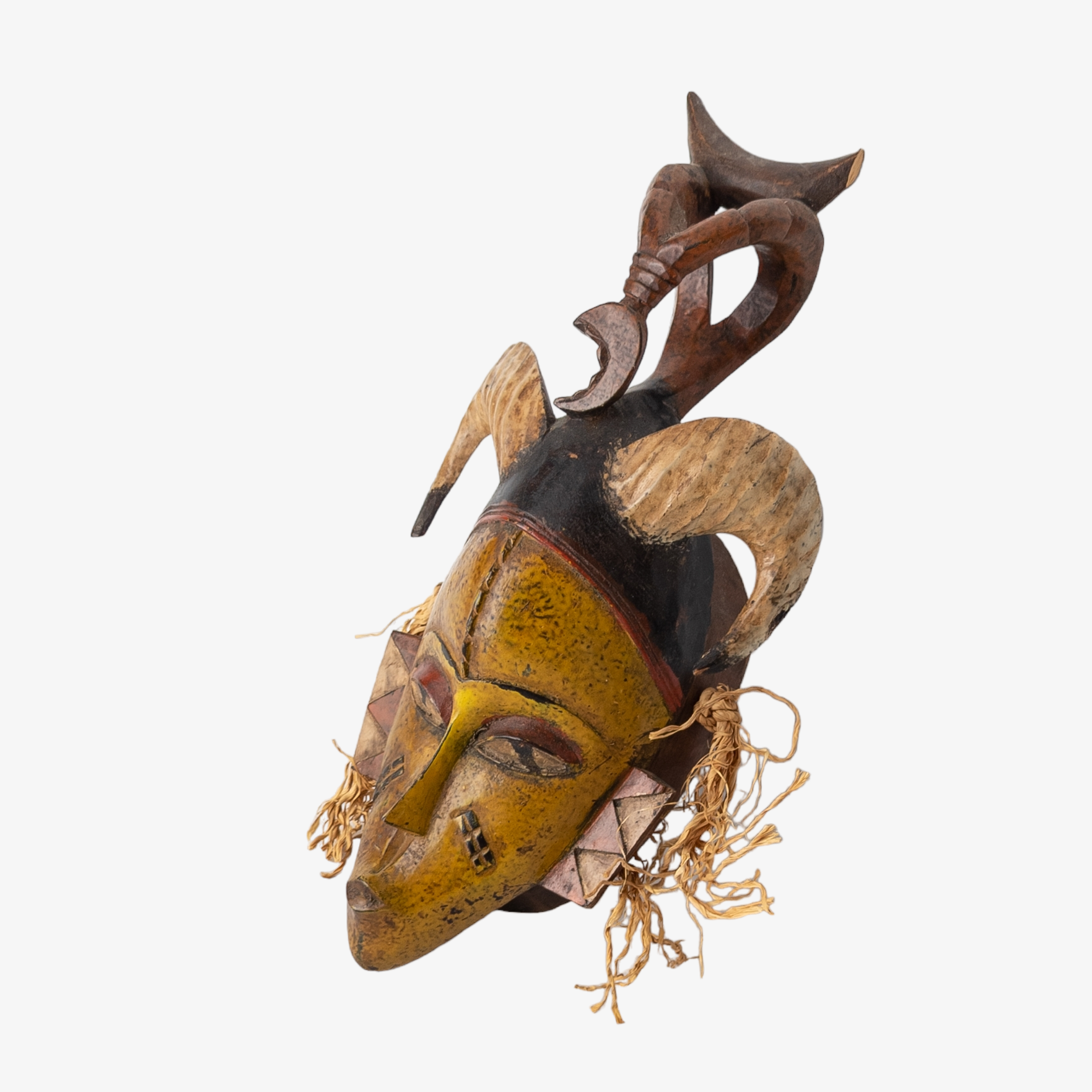 Vintage Polychrome Guro Mask