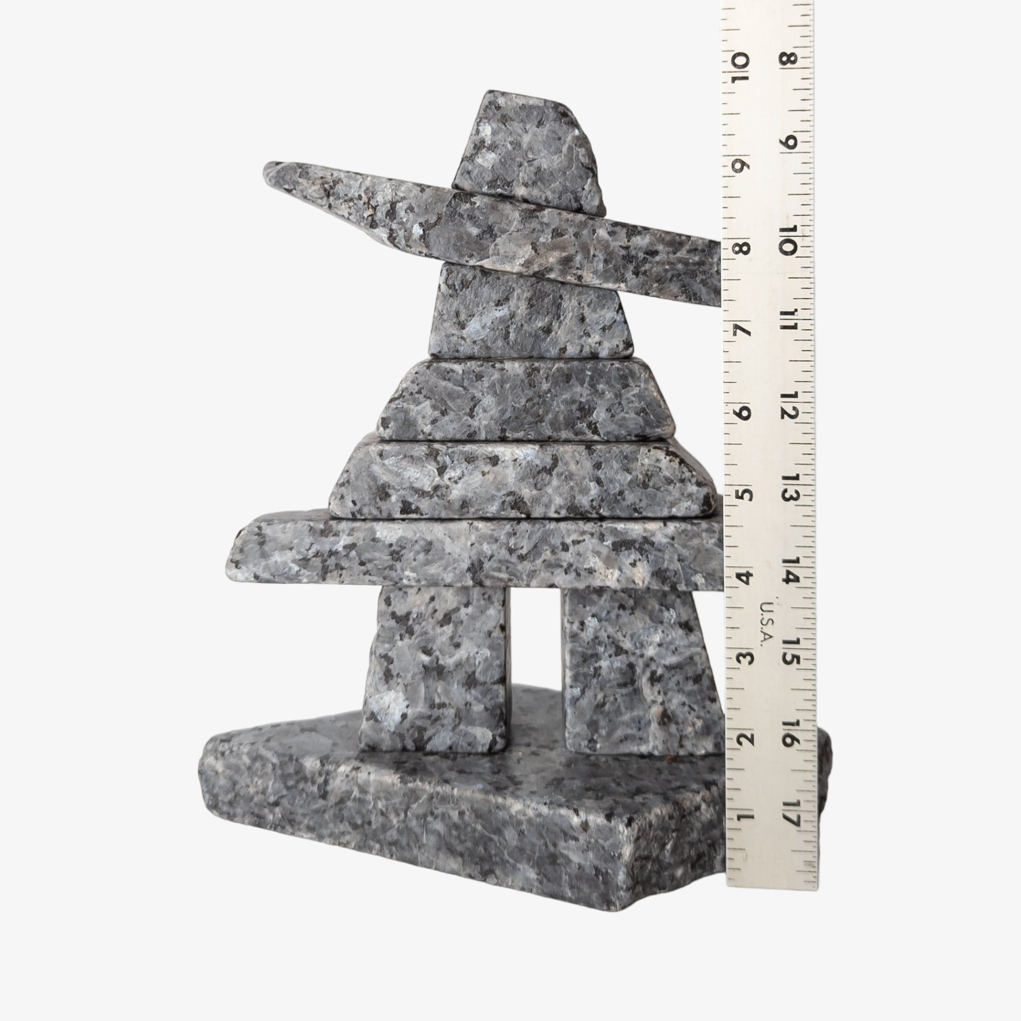 Handmade Blue Pearl Granite Inukshuk